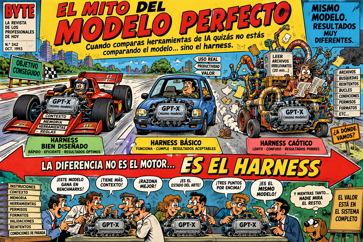 Portada del artículo sobre el harness de los modelos de inteligencia artificial